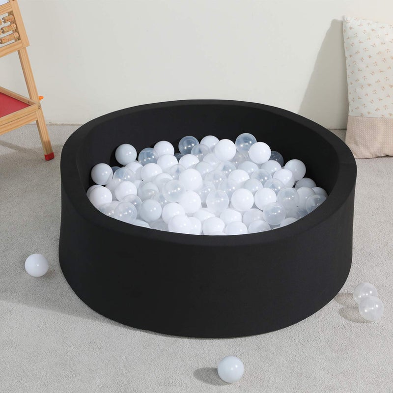 TrendBox Soft Foam Sponge Indoor Round Ball Pit,Ideal for Children - Black - Image 5